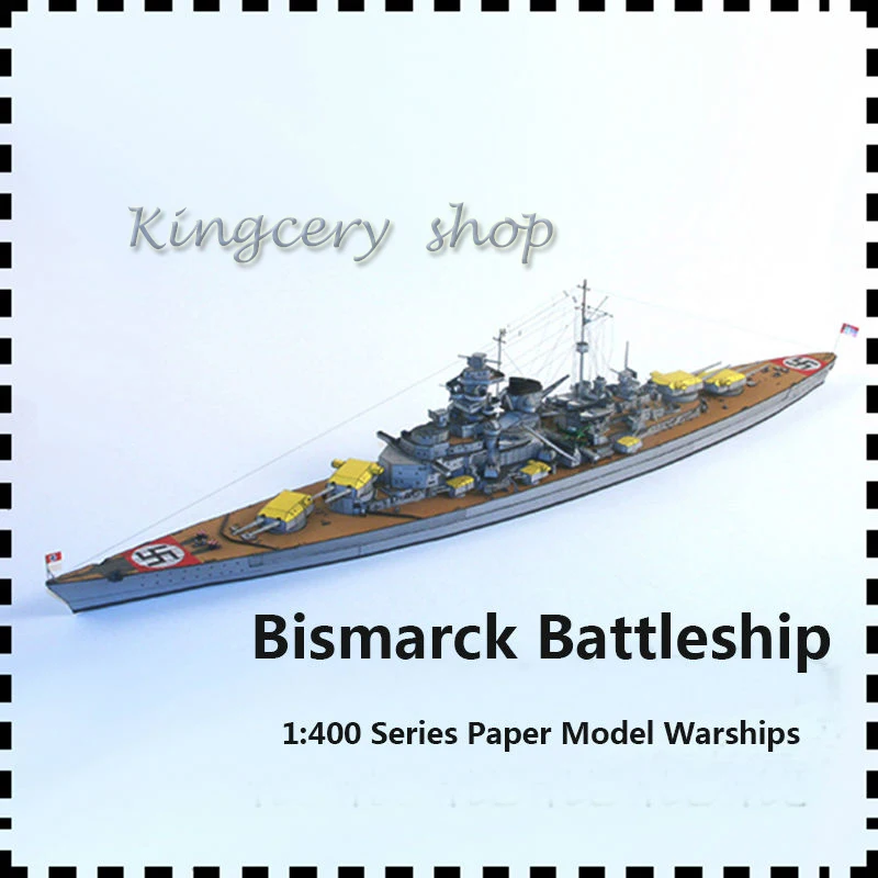 Новый сделай сам 1:400 Бисмарк линкор картон/бумажная модель пазл 3D