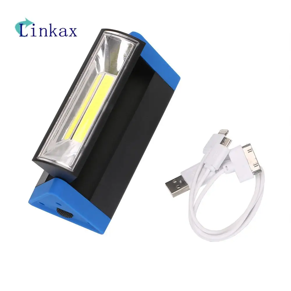 1 Режим COB фонарик USB Перезаряжаемый светодиодный рабочий свет Магнитный Lanterna