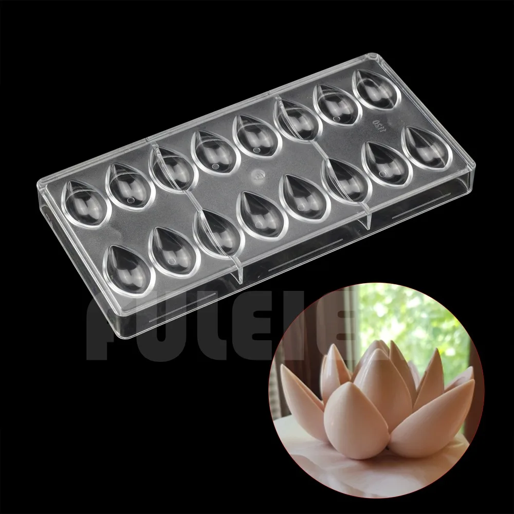 

3D Lotus shape polycarbonate Chocolate mold, kitchen tools cake candy PC chocolate mould baking pastry tools