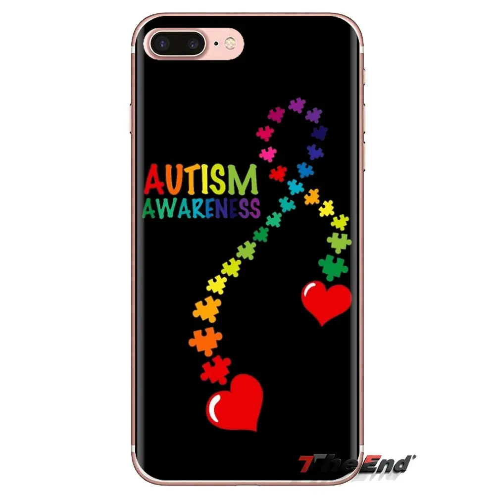 For Samsung Galaxy A3 A5 A7 A9 A8 Star A6 Plus 2018 2015 2016 2017 Puzzle National Autism Awareness Month Transparent Soft Cover |