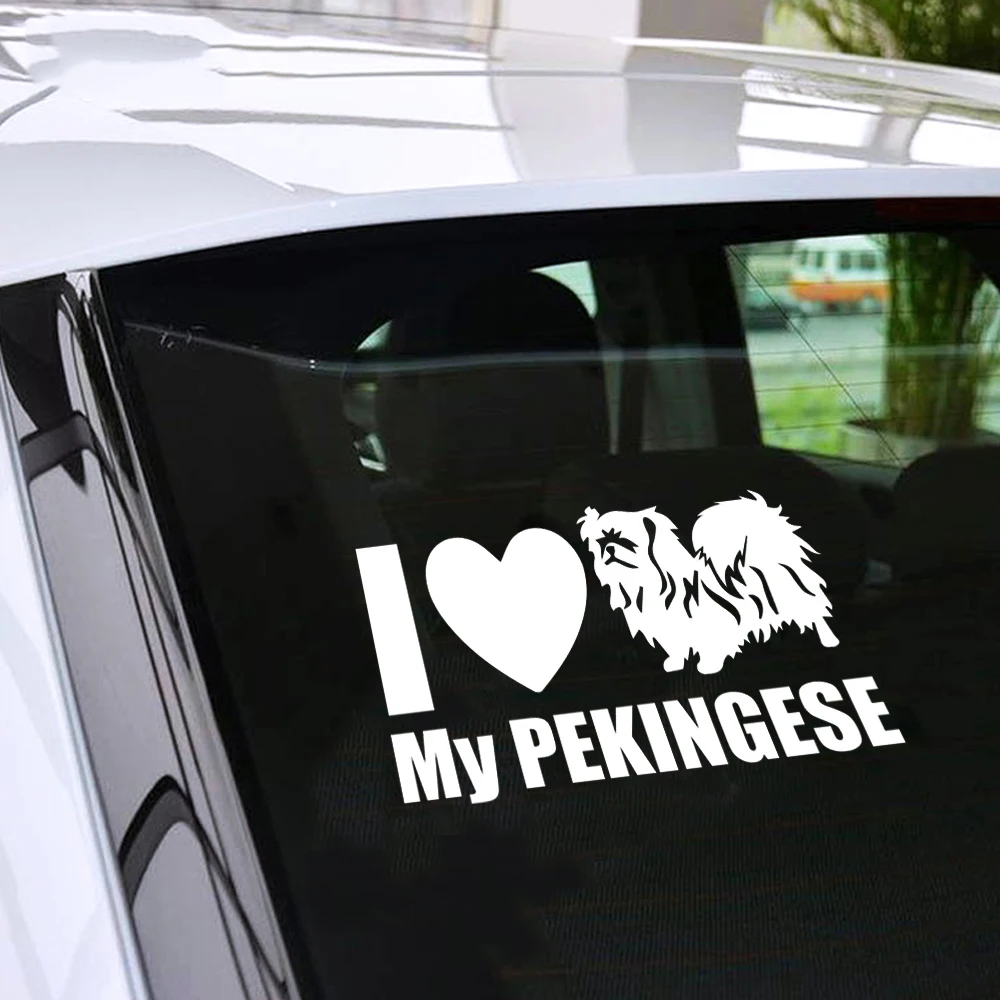 14.5*7 cm Jɺime Mon Pekinois De Voiture Animaux Autocollants Vinyle Stickers Moto Car Styling Accessoires | Автомобили и