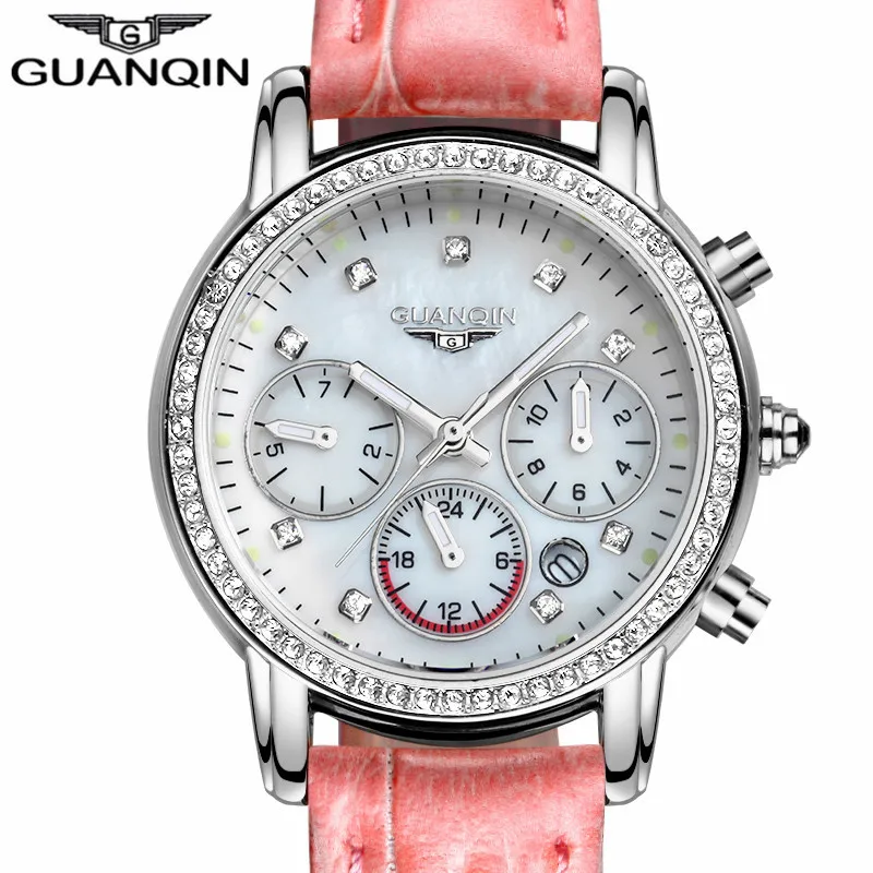 Relogio feminino 2017 GUANQIN часы для женщин люксовый бренд светящиеся Дата женские модные