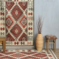 american retro turkish kilim hand woven wool home antique living room coffee table sofa bedroom carpet gc137kli08yg2