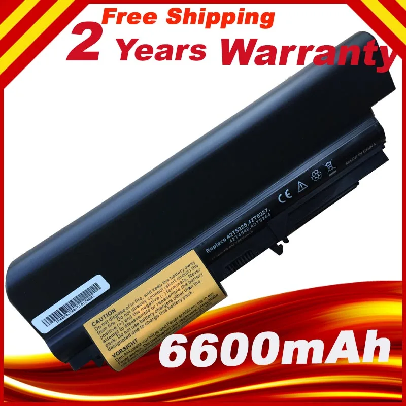 

9cells Laptop Battery ASM 42T5265 FRU 42T4548 42T5262 42T5264 for IBM Lenovo ThinkPad R400 R61 R61i T61 T61u T61p T400