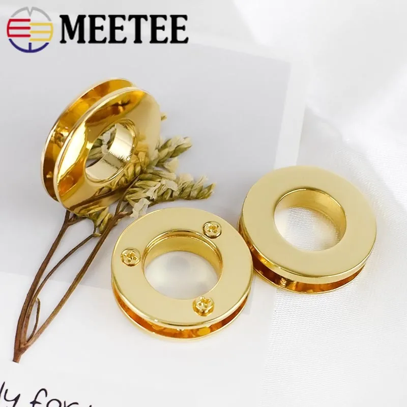 Meetee 4/10 шт. ID11/13 мм металлический глазок винтовая застежка уплотнительное кольцо с зажимом застежка DIY швейное изделие для сумки ремень крючок для ремней оборудования кожаные аксессуары