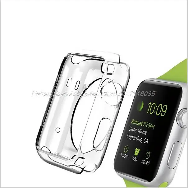 Ультратонкий Мягкий ТПУ прозрачный защитный чехол для Apple Watch Series 1 2 3 4 iwatch 38 42 40 44