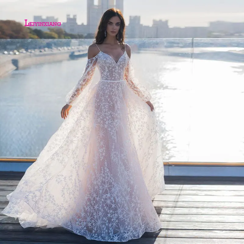 LEIYINXIANG Новое поступление платье невесты 2019 свадебное Vestido De Noiva Sereia Robe с открытой