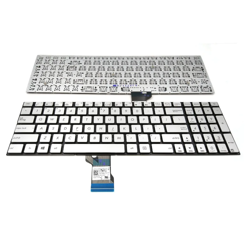 Новая клавиатура для ноутбука Asus ZenBook Pro UX501 UX501J UX501JW UX501V UX501VW Серия США серебро без