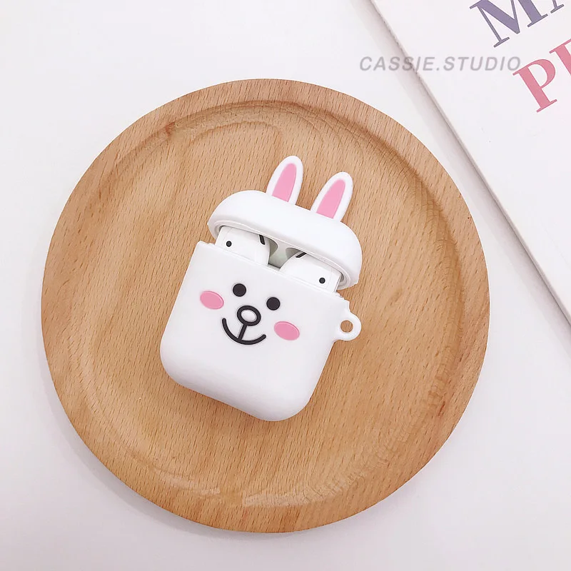 Мягкий силиконовый чехол с милым рисунком Микки и Минни для Apple Airpods, чехол, беспроводные Bluetooth игрушечные наушники, чехол
