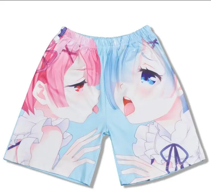Re: Zero kara Hajimeru Isekai Seikatsu Nul рам и рем шорты Onderkleding Mannen Vrouwen Volwassen пляжные | Мужская