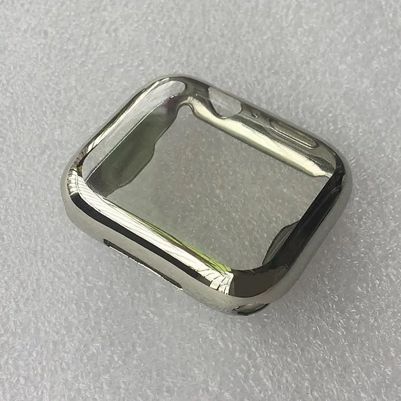 Sliver Мягкий чехол для Apple Watch серии 4/5 защита экрана 44 мм 40 мм Тонкий ТПУ покрытый бампер полный вокруг крышки для iWatch 4 - Цвет: Sliver