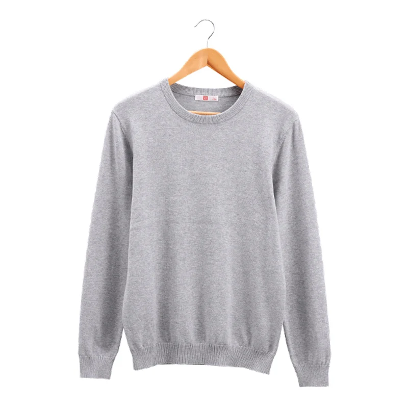 U6PI6833grey08 Vomint, мужской Однотонный свитер, обычный, круглый вырез, Повседневный, длинный рукав, вязаный, мужской, осень, класс, дизайн, F6PI6637 - Цвет: U6PI6833grey08