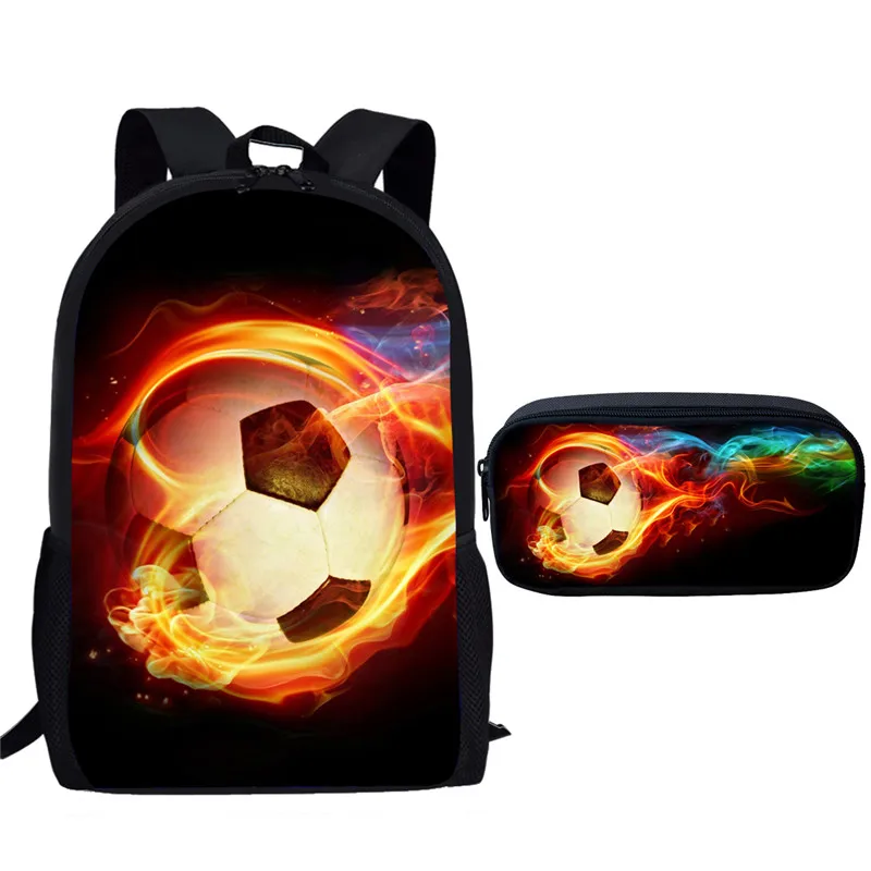 Boys School Bags For Teenage Girls Children Backpack Fashion Footballs Print Set Student Pencil Custom Book Bag | Багаж и сумки