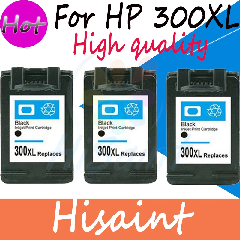 Hisaint 3 черный для HP 300XL черного цвета hp 300 чернильные картриджи с чернилами Deskjet C4680