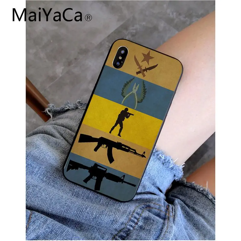 MaiYaCa Counter Strike cs go красочные милые телефон интимные аксессуары чехол для iPhone 5 5Sx 6 7 plus 8 X XS MAX XR