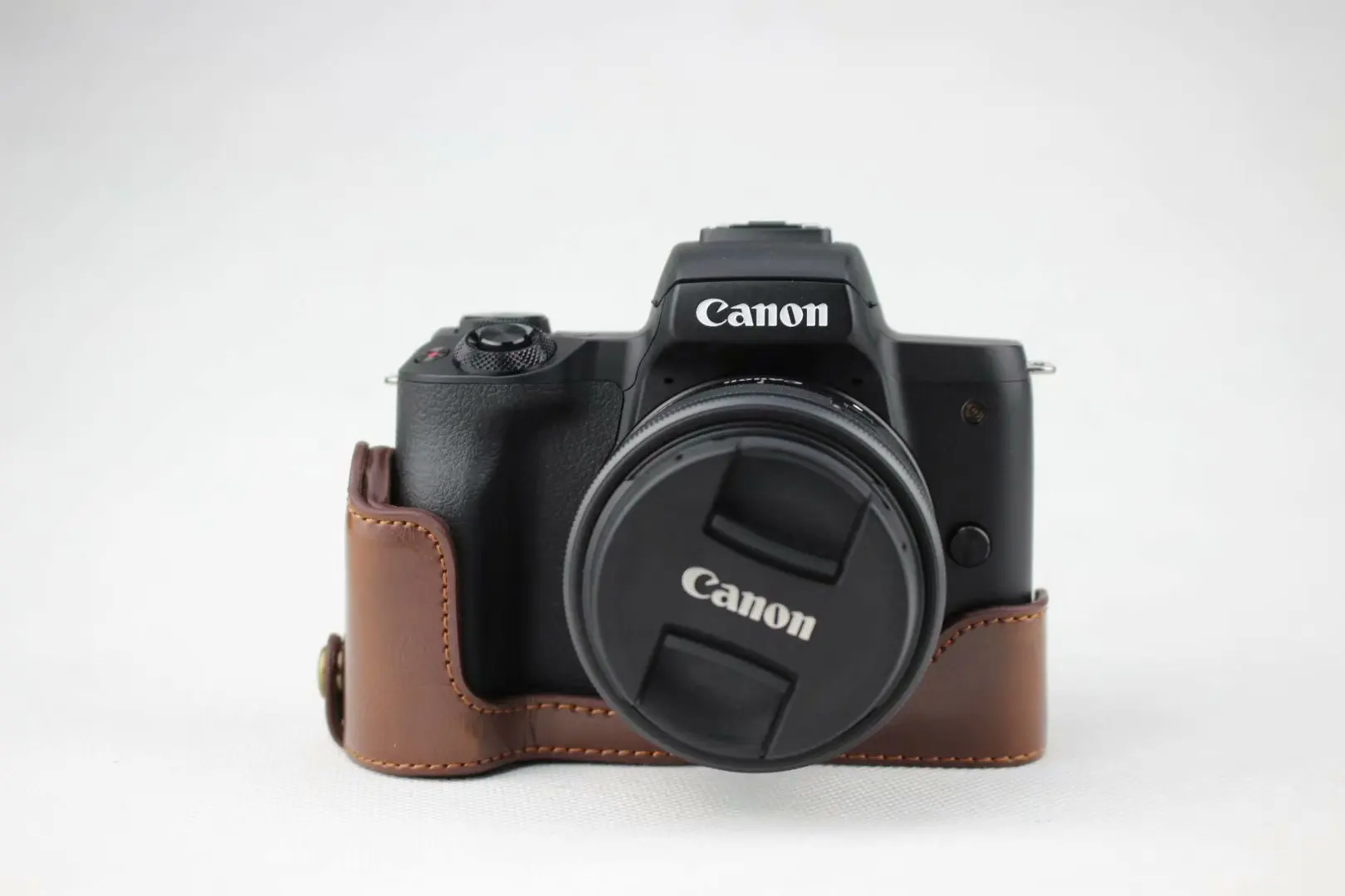 3 цвета из искусственной кожи чехол для камеры Сумка для Canon EOS M50 EOSM50 половина средства ухода за кожей крышка открытой батареи черный кофе коричневый