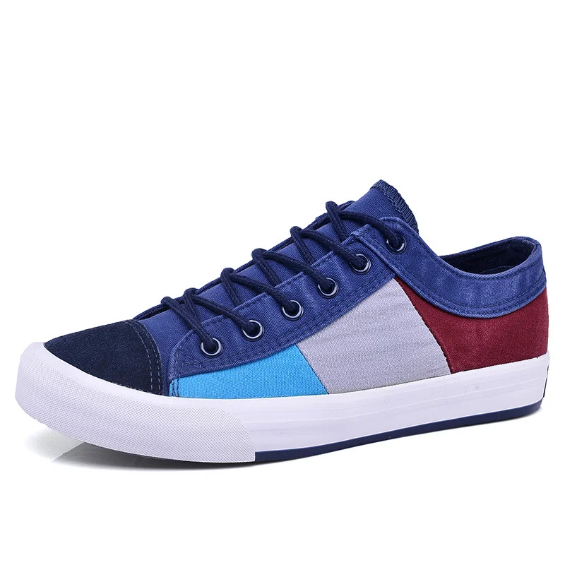 Мужские туфли на вулканизированной подошве дышащие парусиновые повседневные