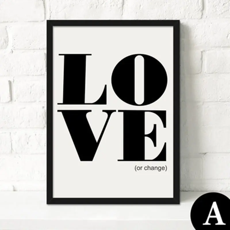 Мотивационные постеры украшение Настенная картина простые слова буквы маслом