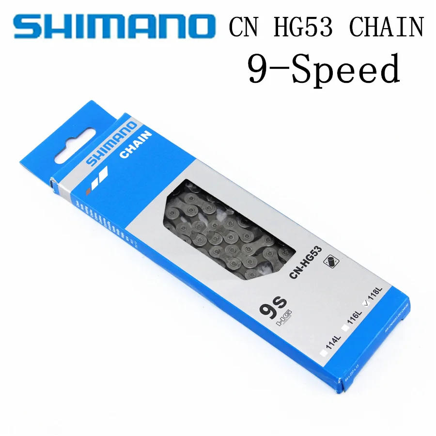 SHIMANO Alivio HG53 MTB ROAD M4000 M3000 M390 M370 цепи CN-HG53 9-скоростная цепь для горного велосипеда |