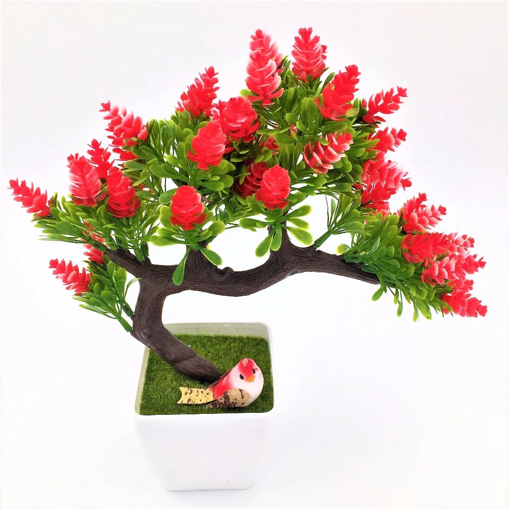 New arrival Artificial decorative flowers wreaths plants tree flower bonsai fake pine trees Komatsu vase | Дом и сад