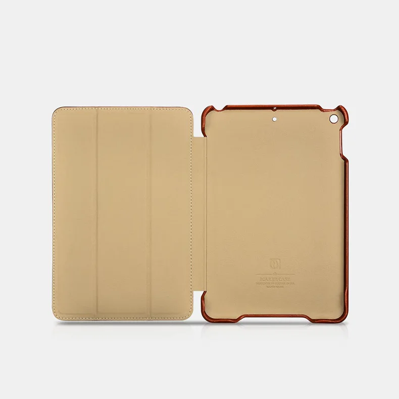 Для iPad Mini5 чехол из натуральной кожи с откидной крышкой с Бизнес чехол для планшета iPad Mini 5 Натуральная Воловья кожа кожаный бумажник с откидной icarer бренд