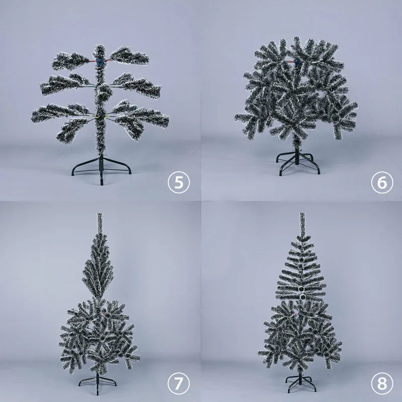 См 150 см зеленая Снежинка Рождественская елка DIY украшения для дома Рождественская елка отель семья год зашифрованная Рождественская елка Ornam