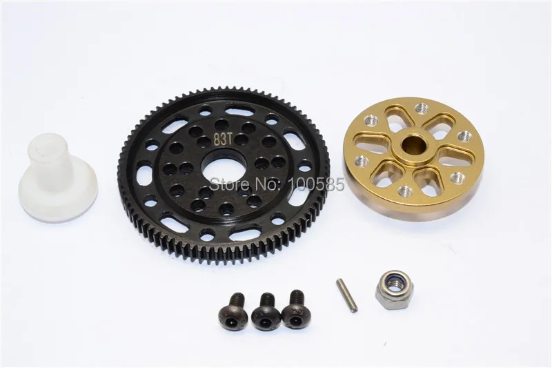 Осевой SCX10 90022 и осевой Рейф 90020 сталь #45 Шестерня 48 шаг 83T + сплав SPUR GEAR адаптер 1