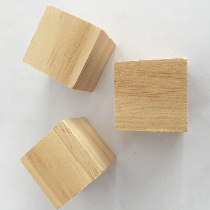 16pcs nature unfinished wood blocks 30mm pine wooden cubes | Дом и сад
