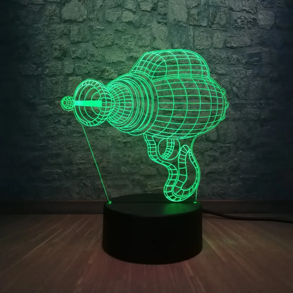 Игровой ролевой дрели 3D Светодиодная лампа RGB светильник ing 7 цветов Изменение