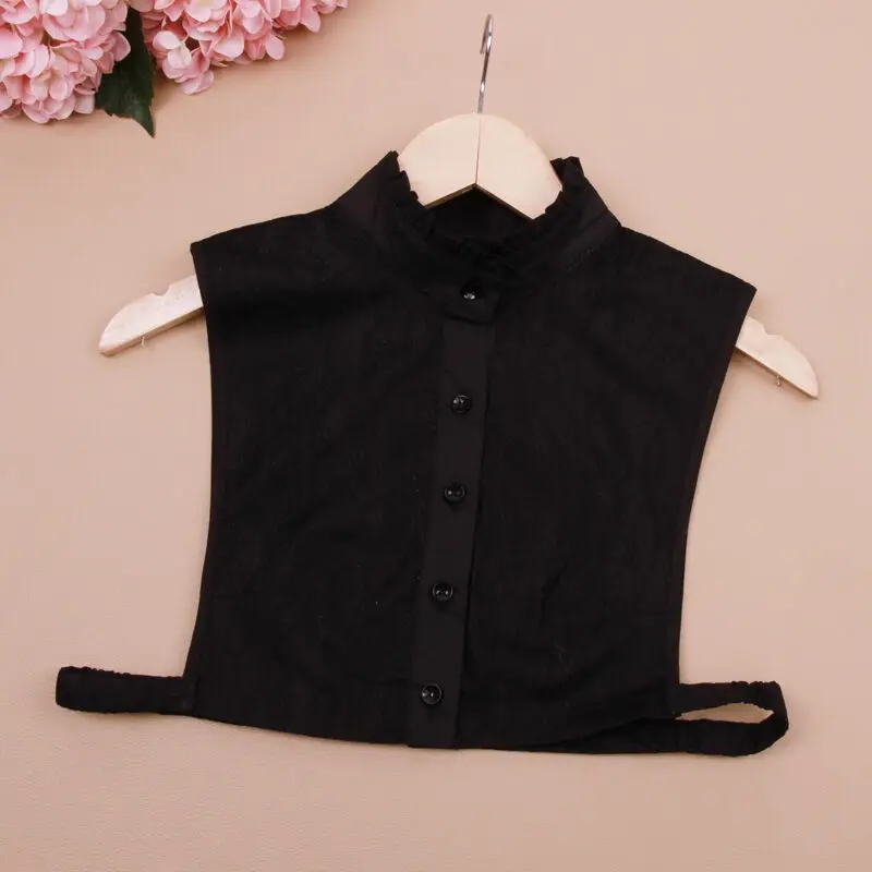 Рубашка с ложным воротником женский съемный воротник белый и черный стойка