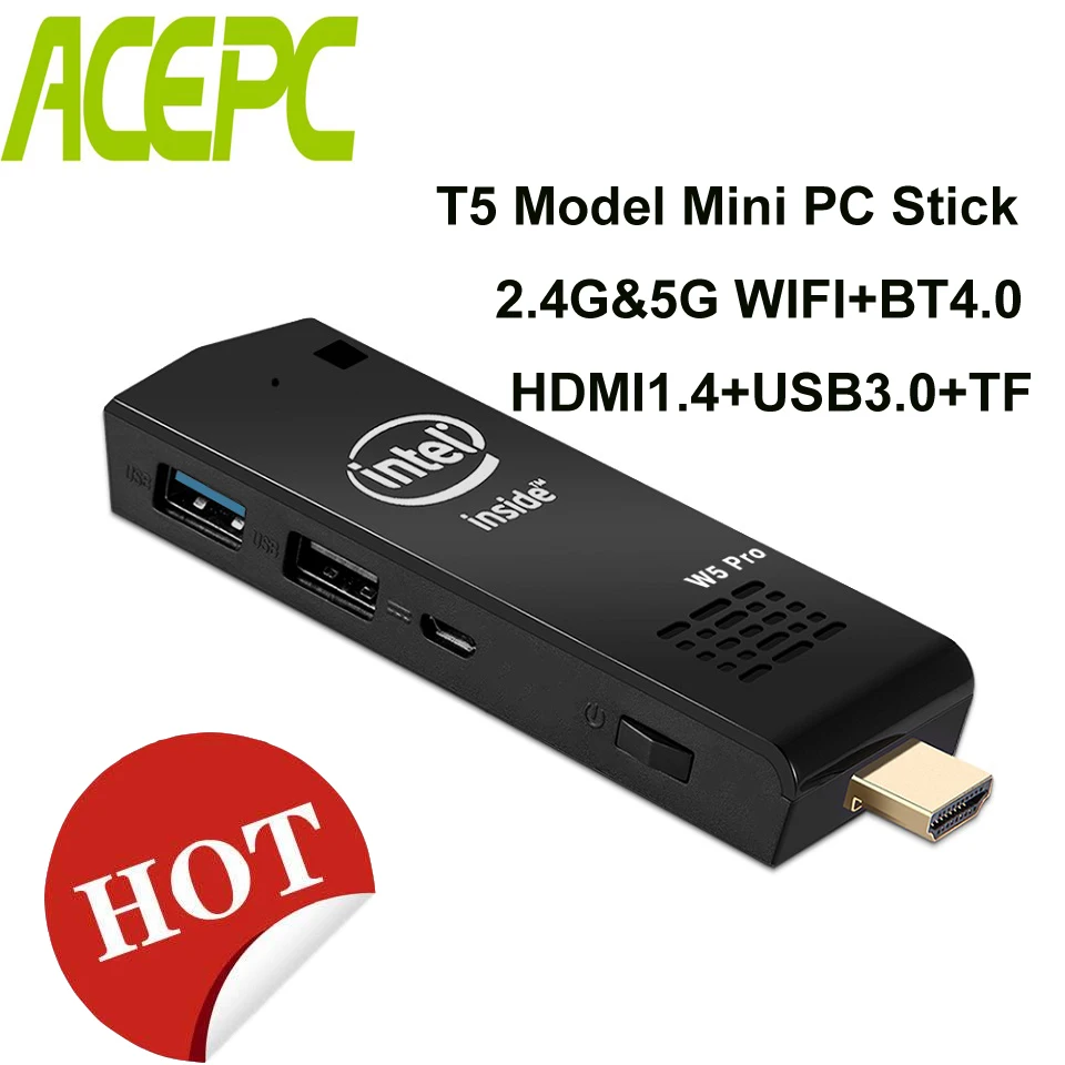 Микро Карманный ПК Z8350 Мини T5 мини компьютер Intel atom 4 ядра WiFi2.4G & 5G K Bluetooth 0 HDMI HTPC USB PC