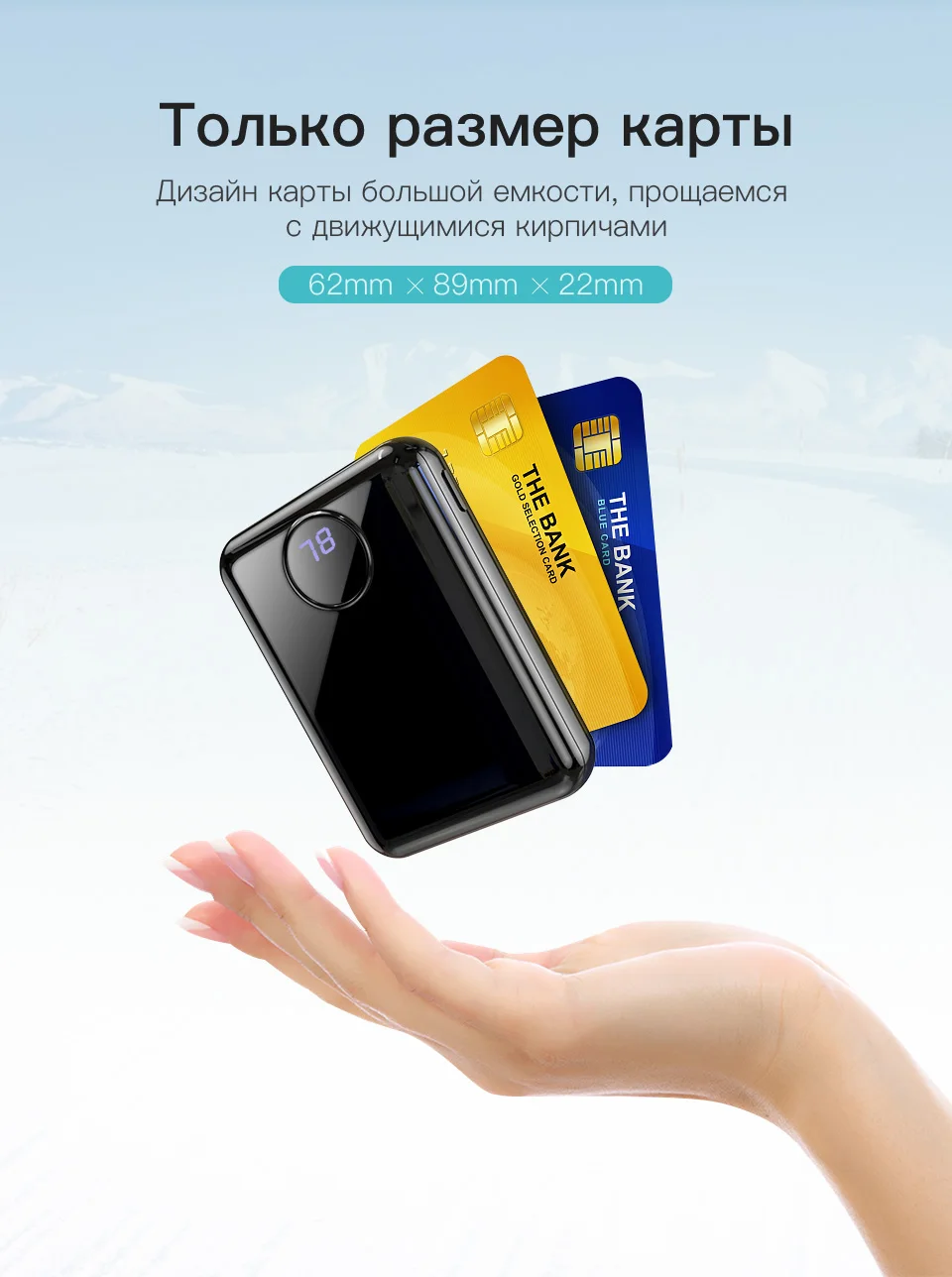 KUULAA, Дополнительный внешний аккумулятор, 10000 мА/ч, портативный, быстрая зарядка, внешний аккумулятор 10000, двойной USB, внешний мини-аккумулятор, зарядное устройство для Xiaomi Mi, повербанк
