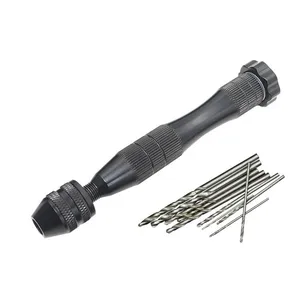 Ручная мини-дрель, ручной алюминиевый БЕСКЛЮЧЕВОЙ патрон с 10 шт. твист микро дрель для деревообработки