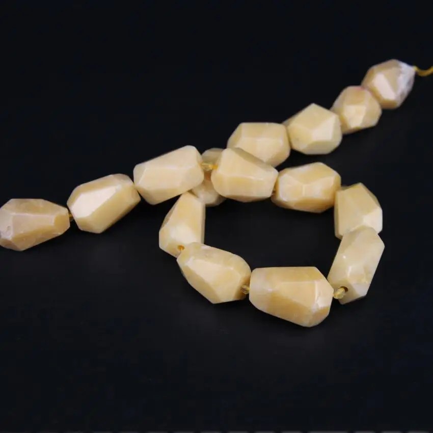15 5 &quot/нитка Натуральный топаз граненый Граненый Самородок бисер сырой желтые