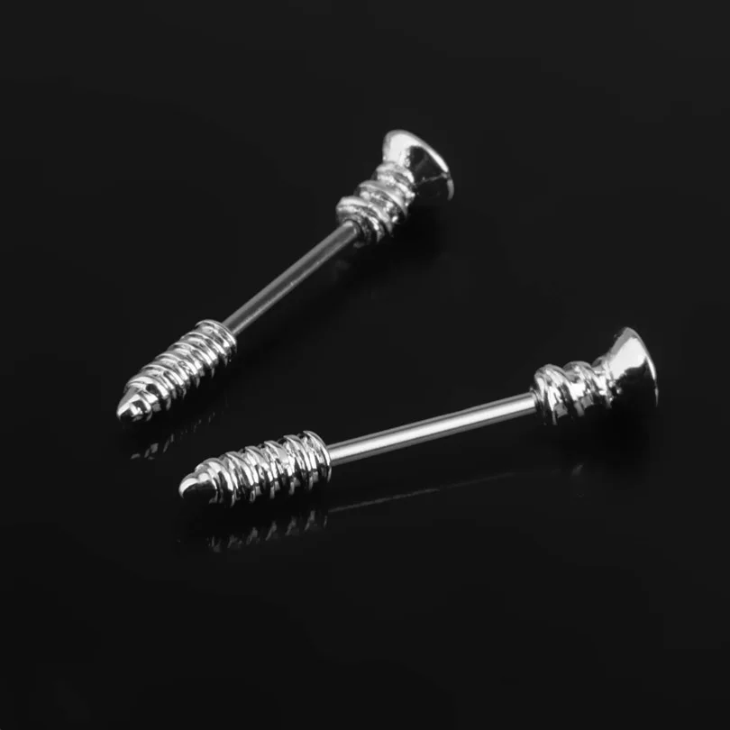 Пирсинг для сосков с 14G винтом из нержавеющей стали 2016 ee|body piercing|nipple ringpiercing body |