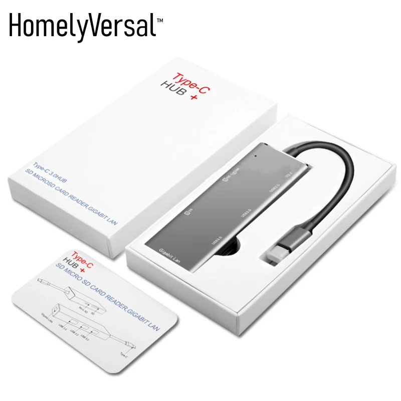 Док станция Type C 3 1 алюминиевая многофункциональная для Macbook Pro HDMI/SD/USB
