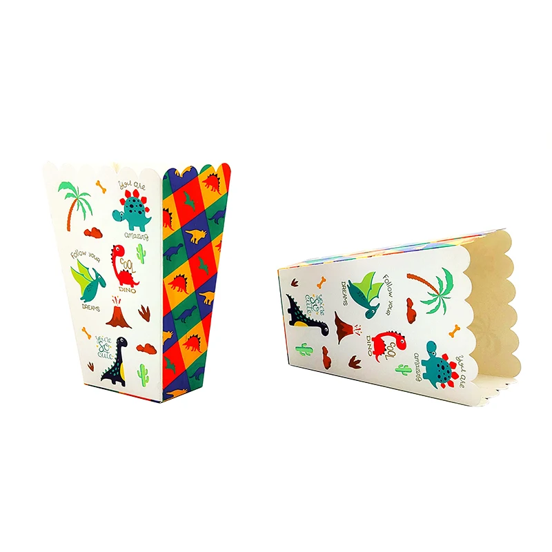 8 шт./лот попкорн закуски коробка для детей пижама с динозавром тема День Рождения