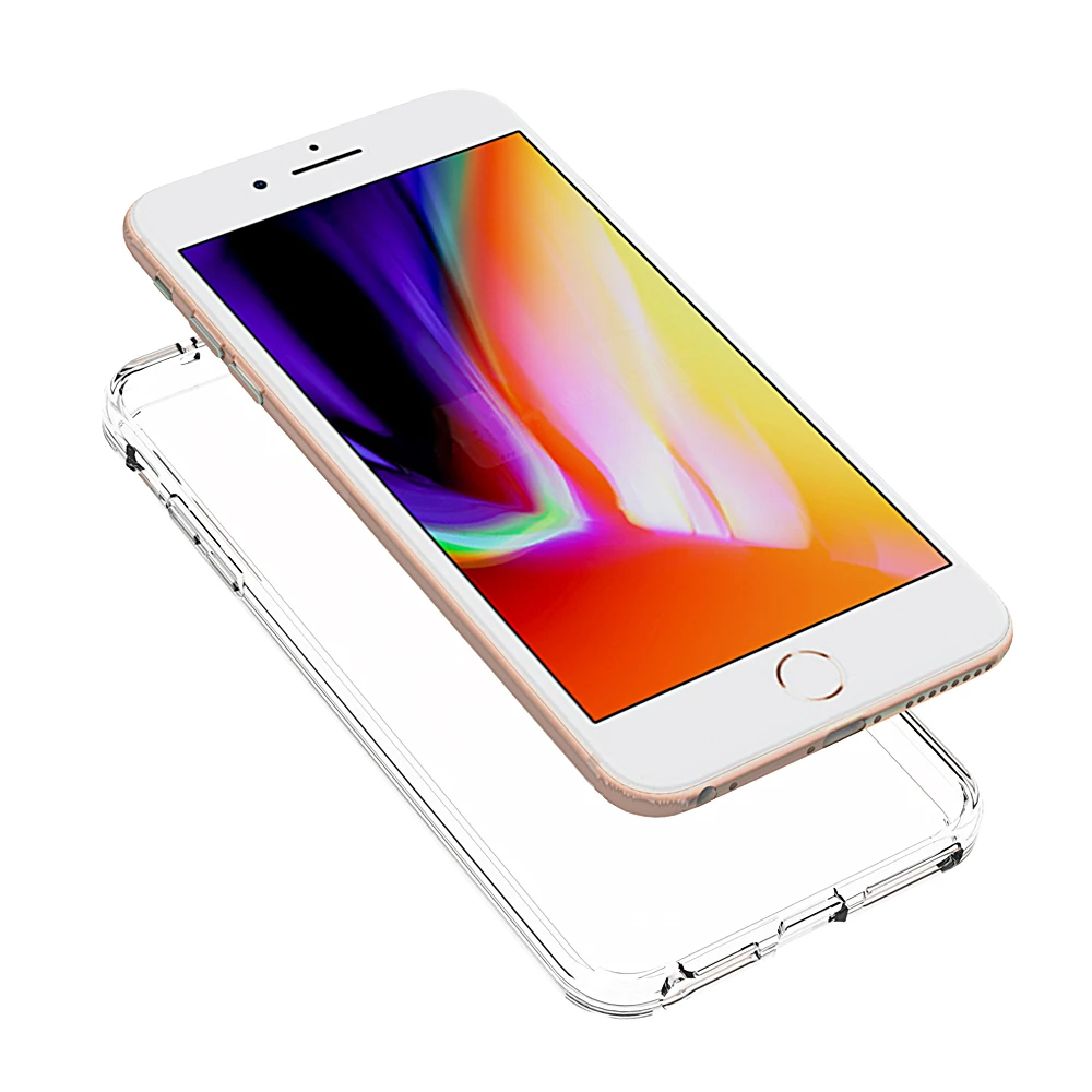 Чехол Phenvel crystal bumper для iphone 7 plus iphone7 TPU+ PC прозрачный защитный чехол для iphone 8 plus iphone 8