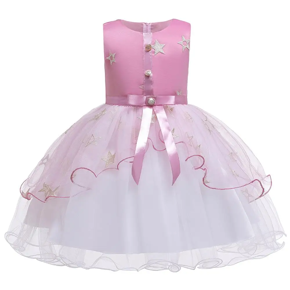 New Arrival 2019 Summer Girl Party Dress Kids Embroidered Dresses For Girls Clothes Children Princess Elegant Sleeveless | Детская