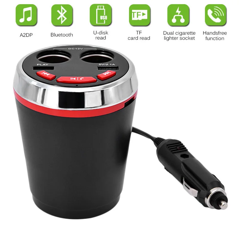Автомобильный Bluetooth музыкальный mp3 плеер динамик громкой связи с прикуривателем