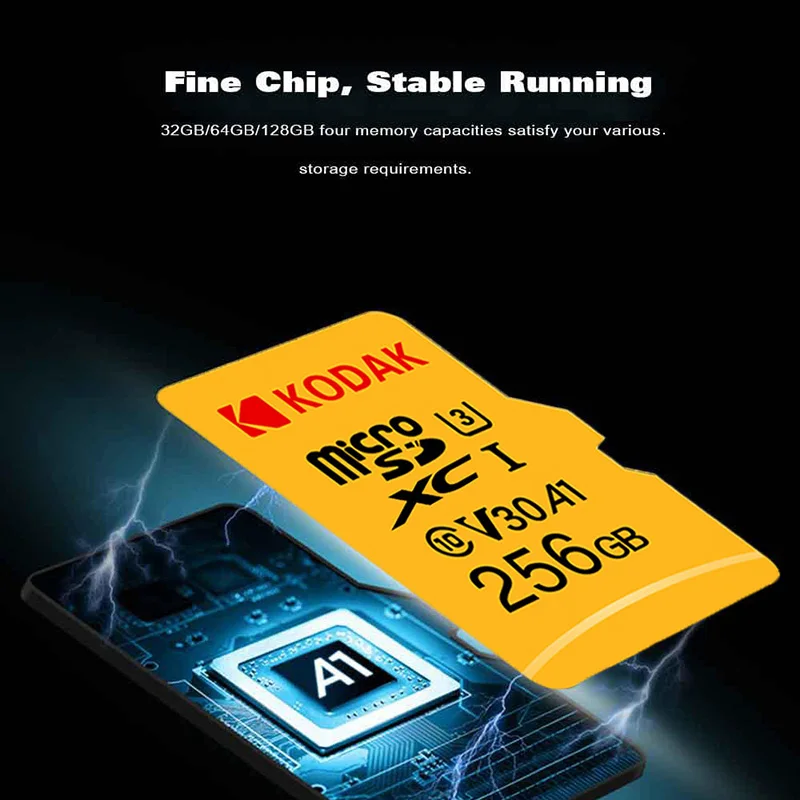 Kodak Micro SD высокая скорость 32 Гб 64 карта класс 10 U3 4K cartao de memoria 128 ГБ Флэш памяти mecard