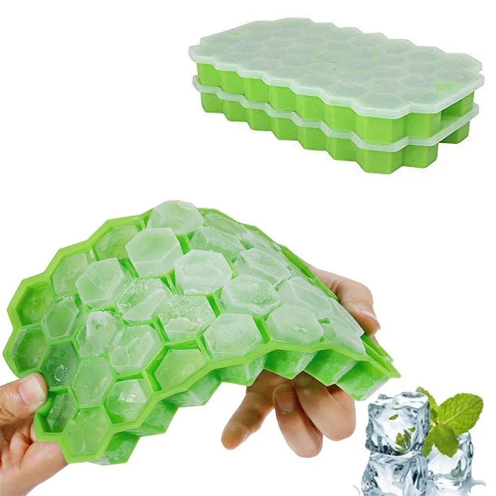 2PC honeycomb silicone ice tray making machine easy to release multiple grid chocolate mold **D | Дом и сад