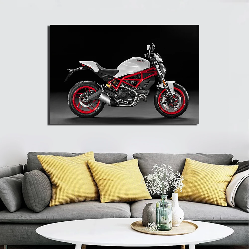 Ducati Monster Постер для мотоцикла холст ткань принт картина домашнего декора