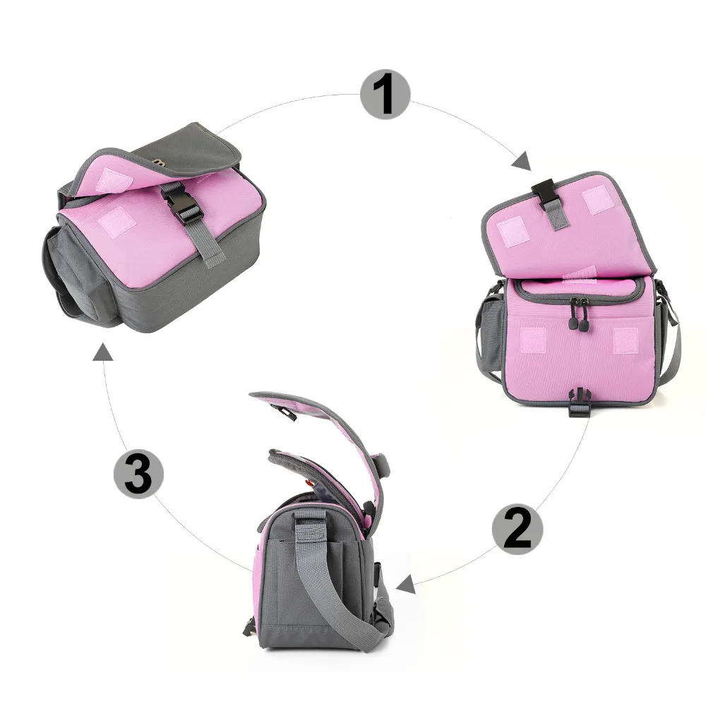 BAGSMART брендовая сумка для камеры для фотографии видео обмен объектив дорожная сумка DSLR камера сумка для камеры чехол для Canon Nikon