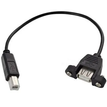 1 м USB 2 0 A гнездо панель крепление к B штекер удлинитель|usb b male|to usbusb a |