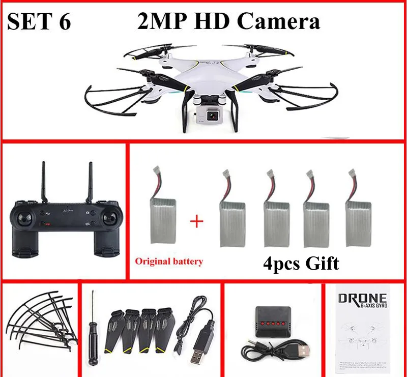 SET6 Lamsam SG600 2,4G FPV RC Дрон wifi Безголовый с 0.3MP/2MP Вертолет камеры с камерой один ключ возврат VS SYMA X5C X5SW - Цвет: SET6