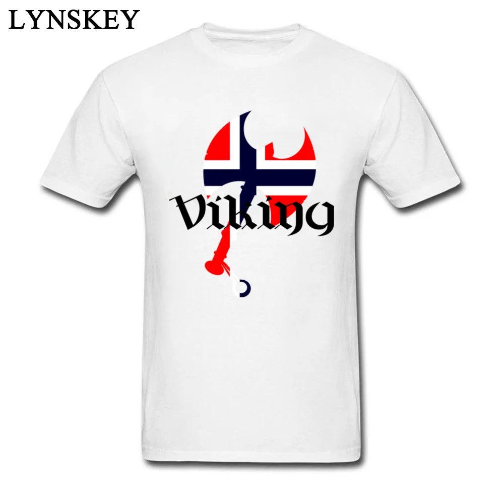 Norwegian Norse Norge Norway Flag Men Simple Style T-shirts Casual Cotton Tops Tee Short Sleeve Crewneck 100% Cotton Streetwear