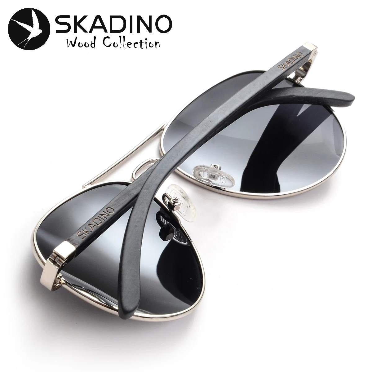 SKADINO UV400 поляризационные мужские солнцезащитные очки пилота из бука Модные для