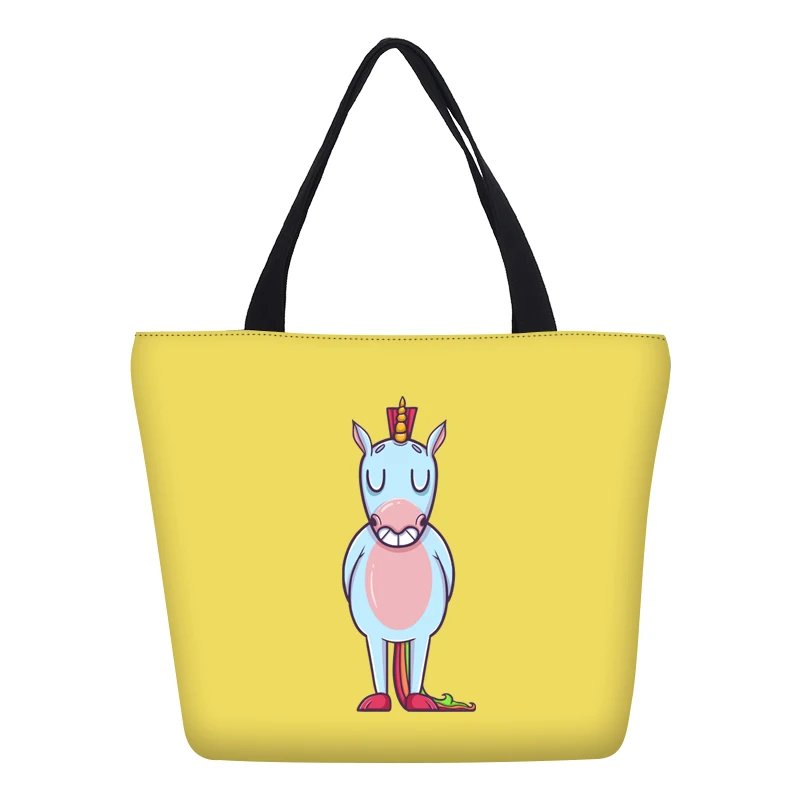 Veevanv дамы 2018 единорог Печать сумочку девушки сумка школа bookbag холст Для женщин