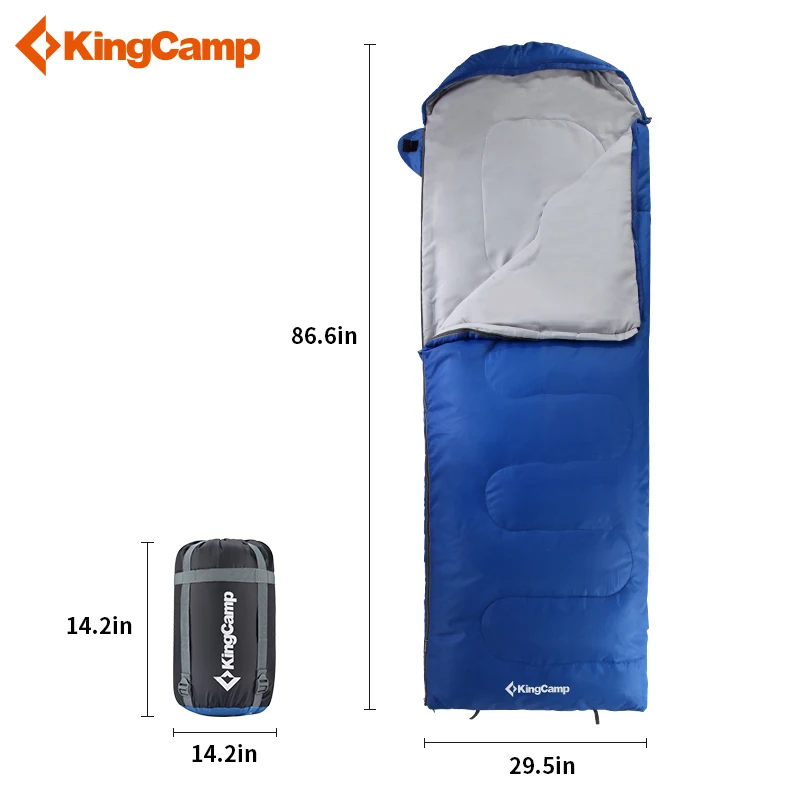 KingCamp сверхлегкий спальный мешок конверт Тип зимний хлопок Взрослый Открытый